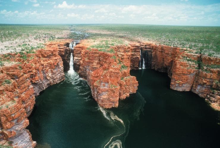 西澳州（WA）金伯利（Kimberley）區的喬治王瀑布（King George Falls）©西澳州旅遊局