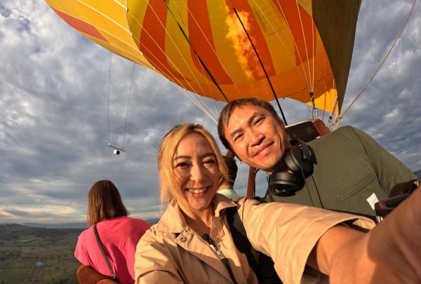Christy Leung hot air ballooning on the Gold Coast, Queensland © Christy Leung
