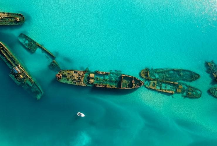 Tangalooma Shipwrecks on Moreton Island, QLD © Tourism Australia