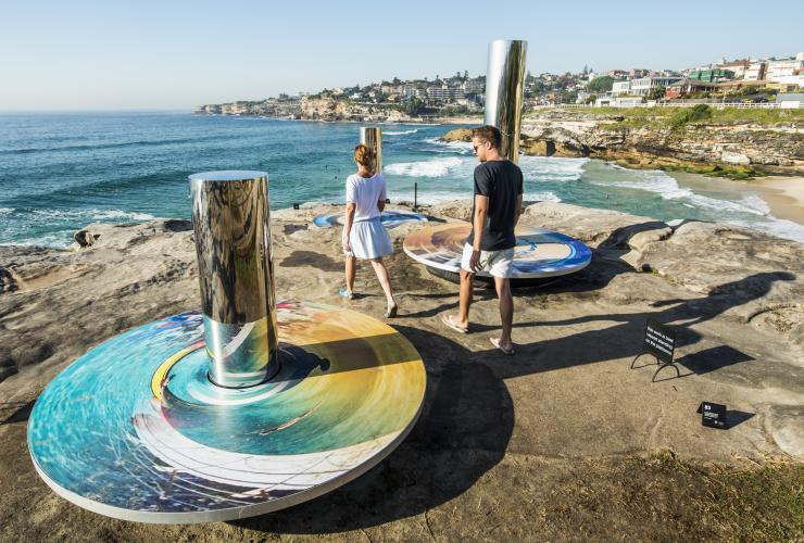 新南威爾士州邦迪（Bondi）的海之雕塑展（Sculpture by the Sea）©新南威爾士州旅遊局