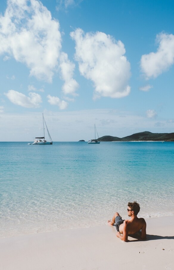 昆士蘭聖靈群島的白色天堂沙灘©昆士蘭旅遊及活動推廣局Jason Hill