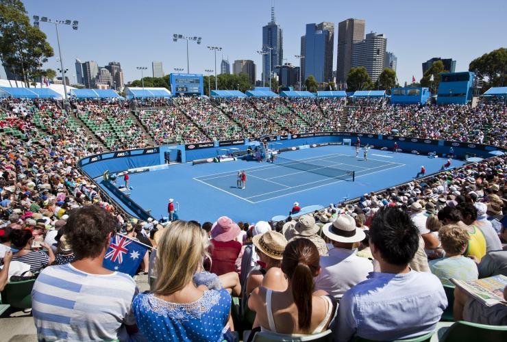 維多利亞州墨爾本的澳洲網球公開賽©Greg Elms，維多利亞旅遊局