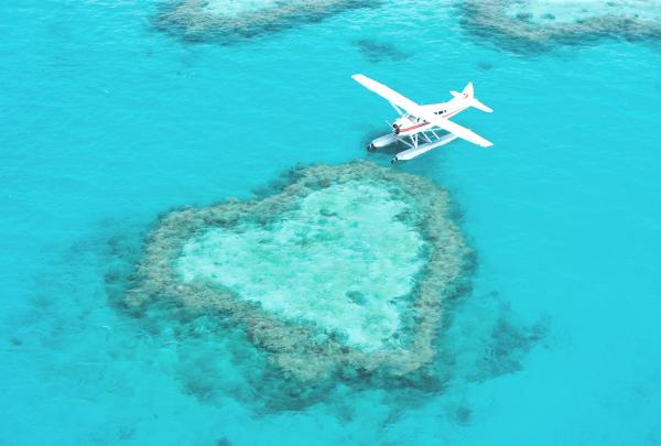 昆士蘭州心形礁的Air Whitsunday Seaplanes水上飛機©Air Whitsunday Seaplanes