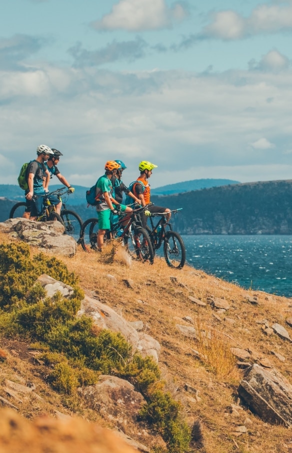 塔斯曼尼亞，瑪利亞島國家公園，登山車運動©Flow Mountain Bike