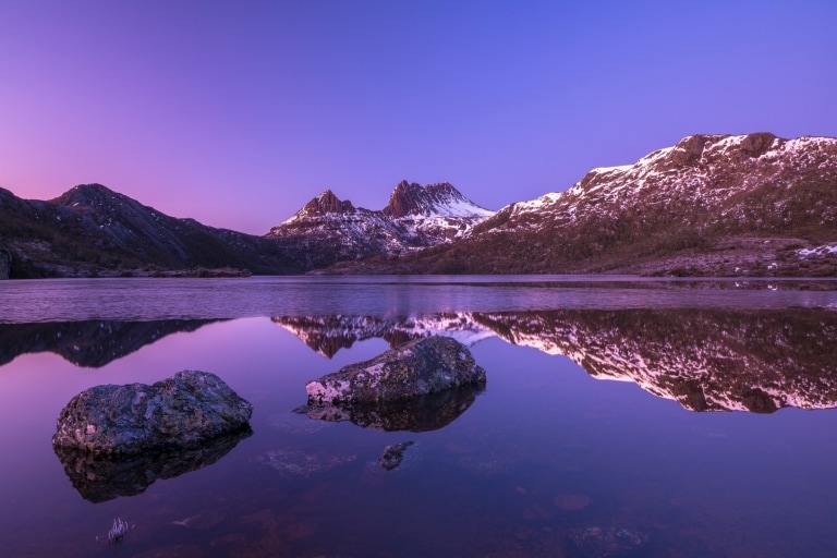 塔斯曼尼亞搖籃山-聖佳爾湖國家公園的搖籃山©Pierre Destribats