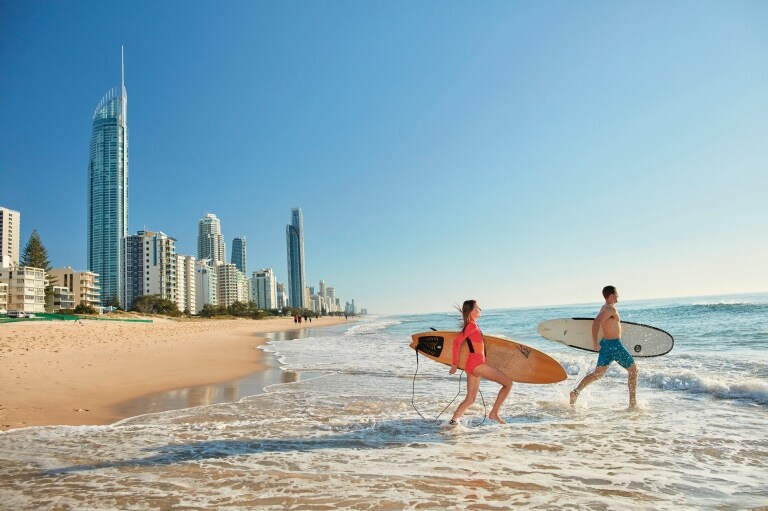 昆士蘭州黃金海岸的滑浪者天堂©澳洲旅遊局