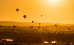 Sunrise during Canberra Balloon Spectacular, Canberra, Australian Capital Territory © Enlighten Festival