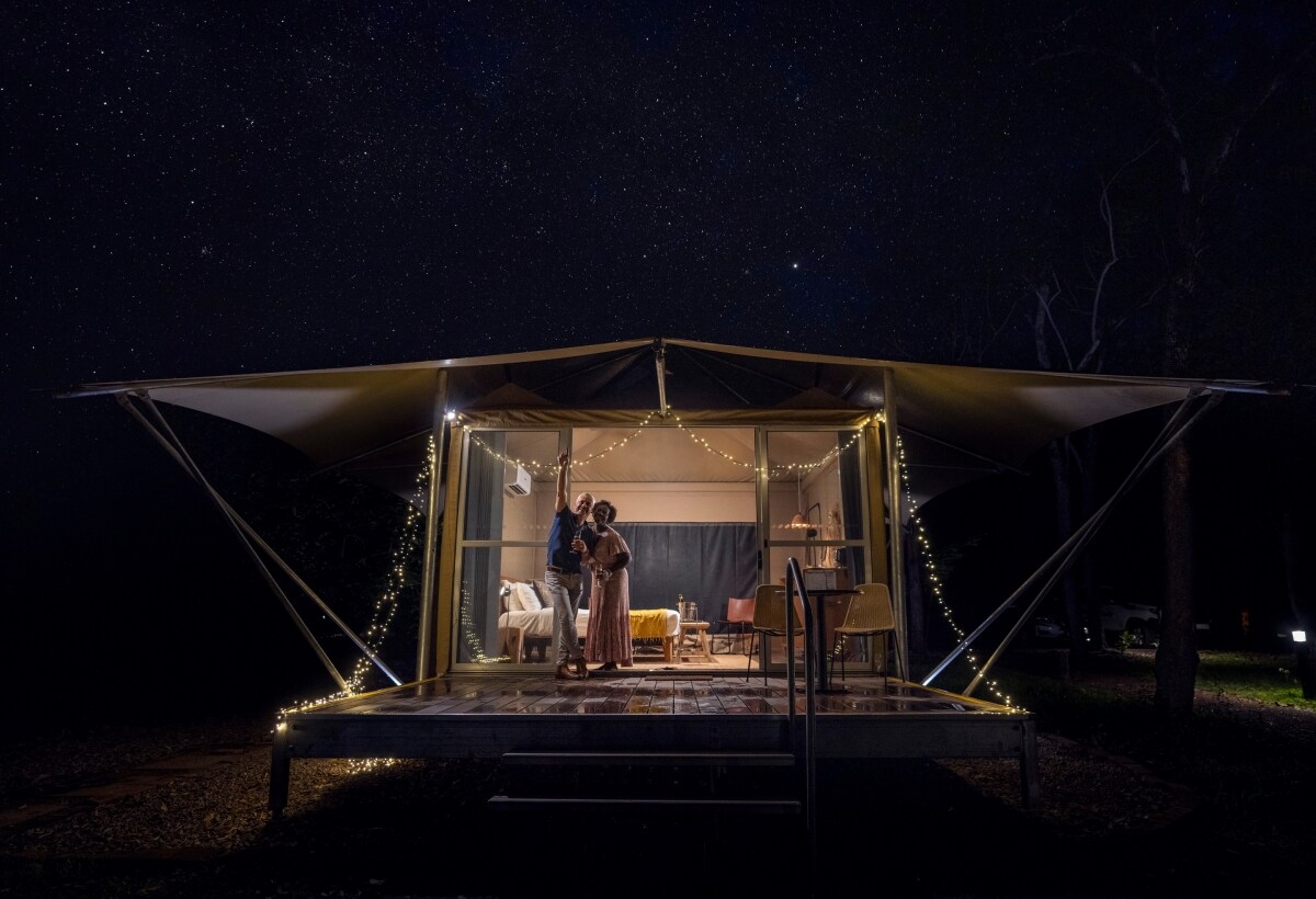 Glamping Tent at Cooinda Lodge, Kakadu, NT