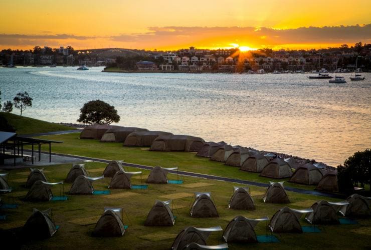Camping, Cockatoo Island, Sydney, New South Wales © Destination New South Wales