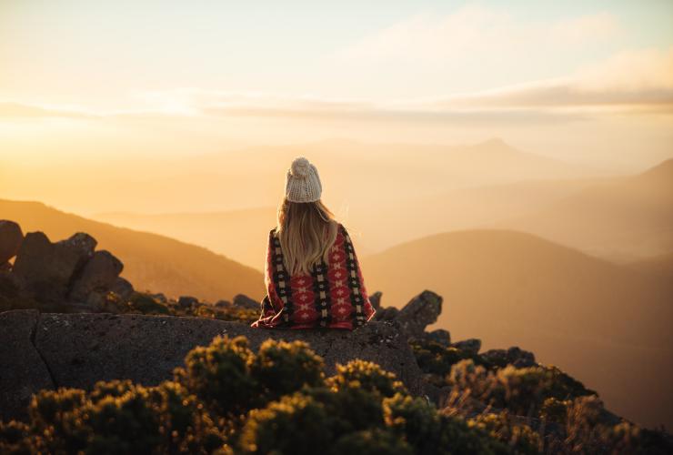 Gipfel des kunanyi / Mt Wellington, Hobart, Tasmanien © Emilie Ristevski