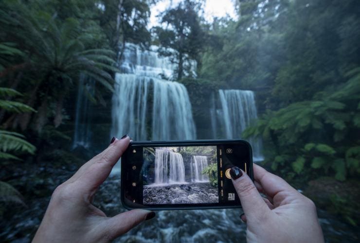 Russell Falls, Mount Field National Park, Mount Field, Tasmanien © Tourism Australia