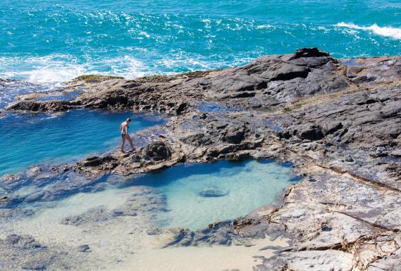 Champagne Pools, K'gari, Fraser Coast, Queensland © Darren Jew / Tourism and Events Queensland