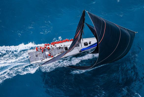 Aerial of sailing during Hamilton Island Race Week, Hamilton Island, QLD © Salty Dingo