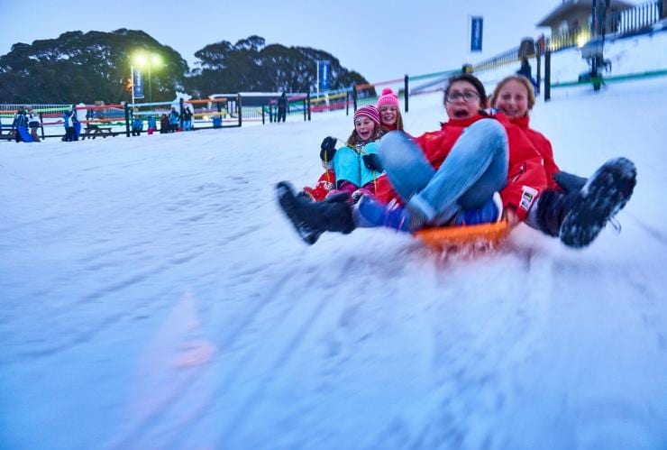 Tobogganing, Mount Buller, VIC © Mt Buller