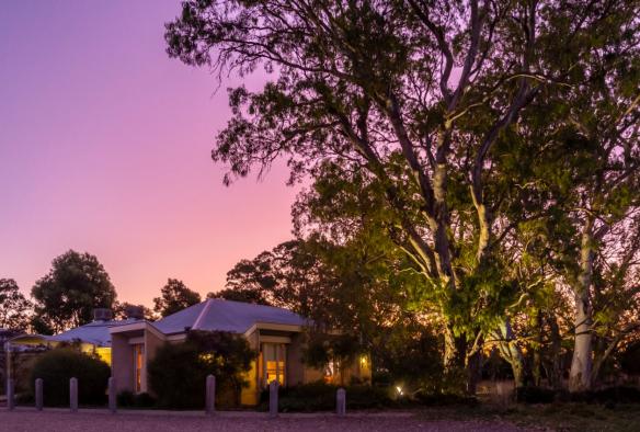 A pink sky above The Menzies Retreat at Yalumba vineyard, Coonawarra, South Australia © Yalumba