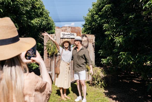 A couple posing for a photo at The Curated Plate, Sunshine Coast, Queensland © Tourism and Events Queensland