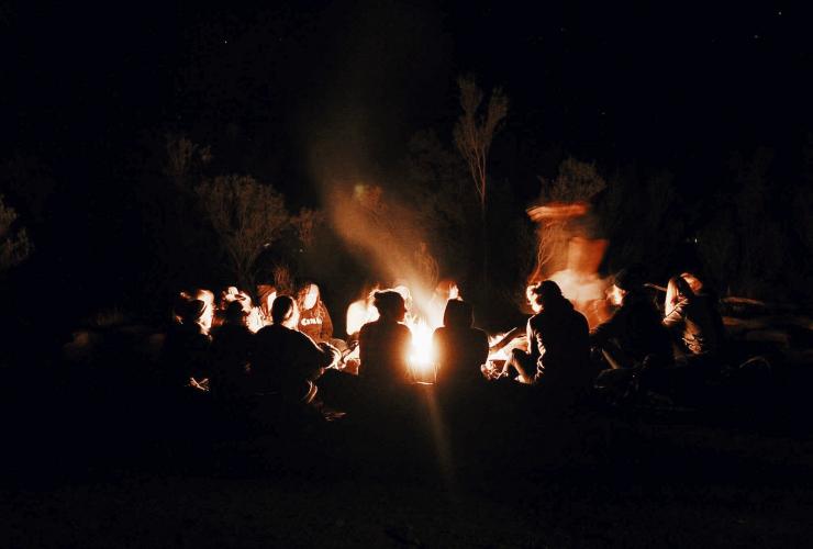 Campfire, Ayers Rock Campground, Yulara, NT © Joise Bi