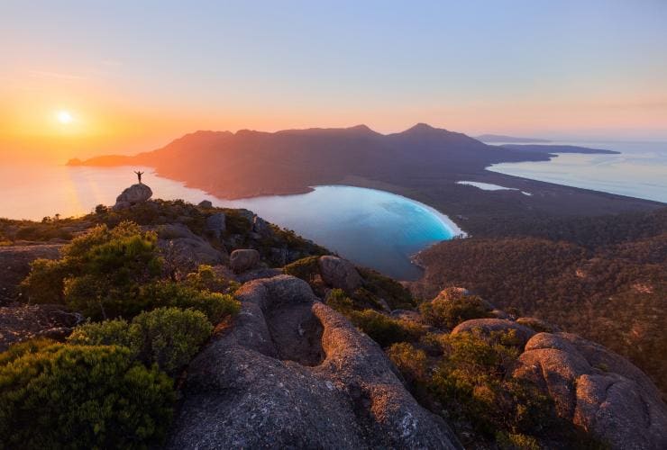 Sunrise at Wineglass Bay, Freycinet Peninsula, TAS © Daniel Tran