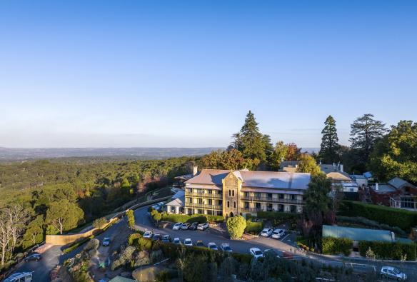 A large manor on top of a hill, Mount Lofty House Estate, Crafers, South Australia © Tourism Australia
