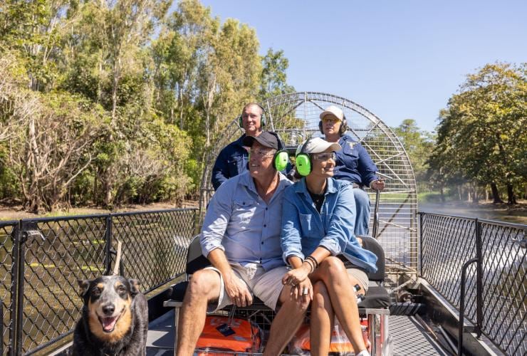 Tour on the airboat at Finniss River Lodge, The Top End, Northern Territory © Tourism Events NT/Helen Orr Finniss River Lodge