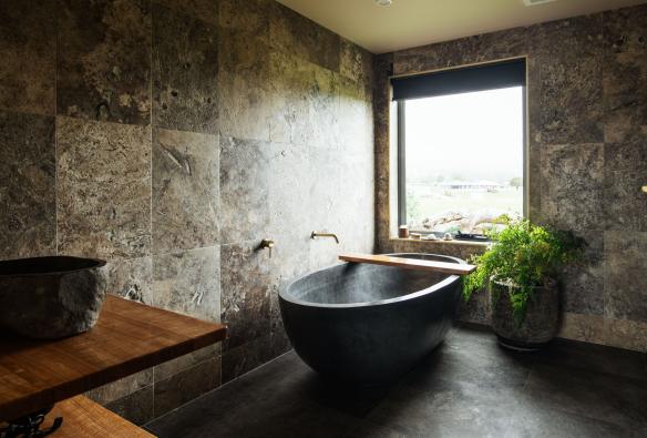 Beautiful bathtub at The Stables at Martha Vale Park, East Coast, Tasmania © Stu Gibson