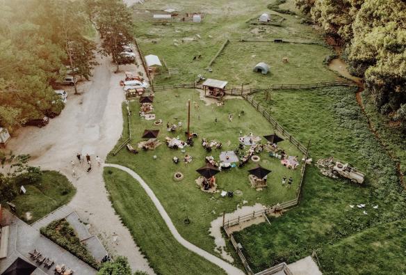 Aerial of Hosanna Farmstay, Northern Rivers, New South Wales © Hosanna Farmstay