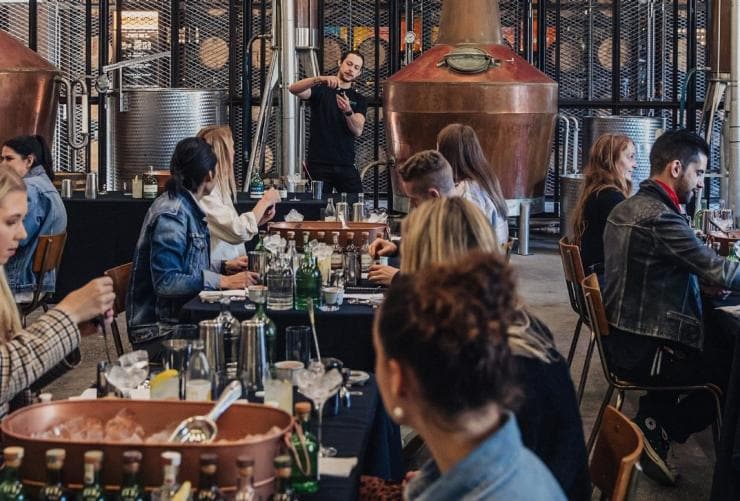 A distillery filled with people creating their own drinks, Archie Rose, Sydney, New South Wales © Archie Rose