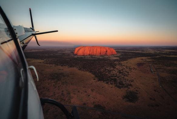 Uluru helicopter tour, Uluru-Kata Tjuta National Park, NT © Tourism NT/ Jason Charles Hill
