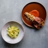 Glazed bay lobster with potato noodles at Pipit Restaurant in Pottsville © Sabine Bannard