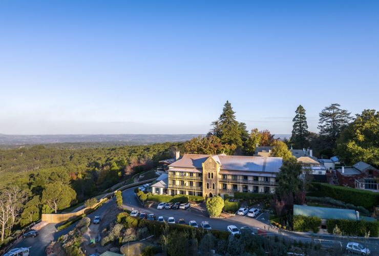 A large manor on top of a hill, Mount Lofty House Estate, Crafers, South Australia © Tourism Australia
