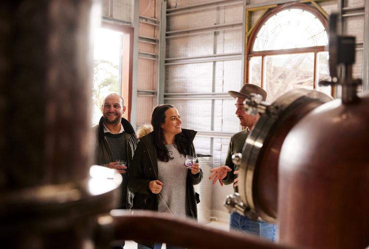 Tour guide at Bathurst Grange Distillery, Bathurst, New South Wales © Destination NSW