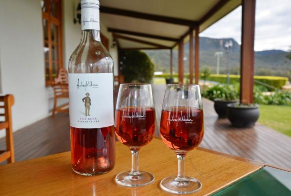 Two wine glasses filled with red wine at Audrey Wilkinson, Hunter Valley, New South Wales © Audrey Wilkinson Vineyard
