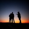 Couple and guide at sunset along the Arkaba Walk, Elder Camp, Flinders Ranges National Park, South Australia © Adam Bruzzone, SATC