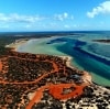 Pemandangan Big Lagoon dari udara, Shark Bay, WA © Australia’s Coral Coast