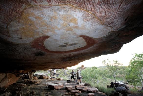 Seni cadas Penduduk Asli, True North, Kimberley, WA © True North