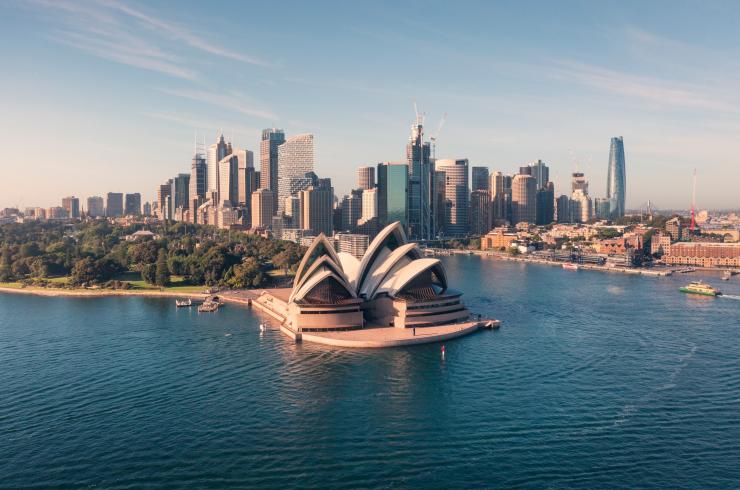 Vista dall'alto della Sydney Opera House, Sydney, New South Wales © Destination NSW
