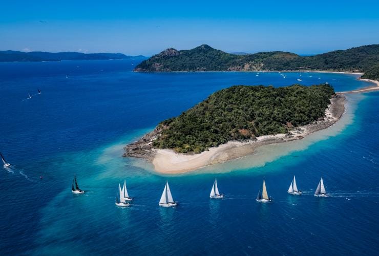 Aerial of Hamilton Island Race Week, Hamilton Island, Queensland © Salty Dingo