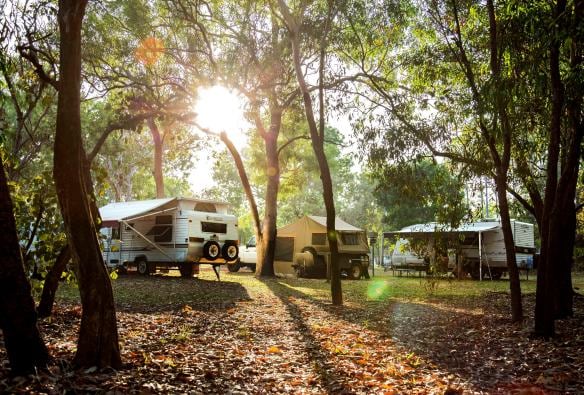 Camping at Cooinda Lodge, Kakadu National Park, NT © Tourism NT
