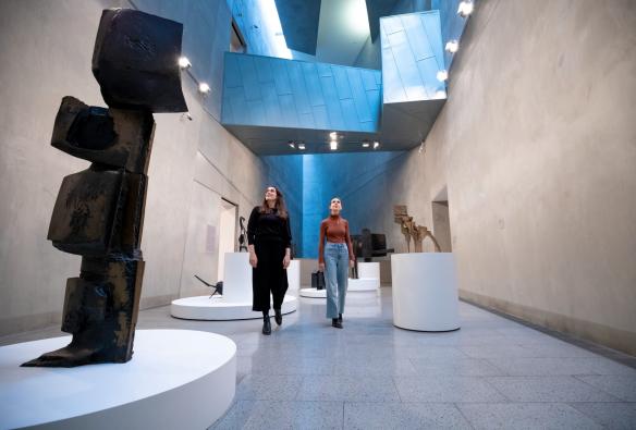 Two women walk through the halls of the National Gallery of Victoria, Melbourne, Victoria © Tourism Australia 