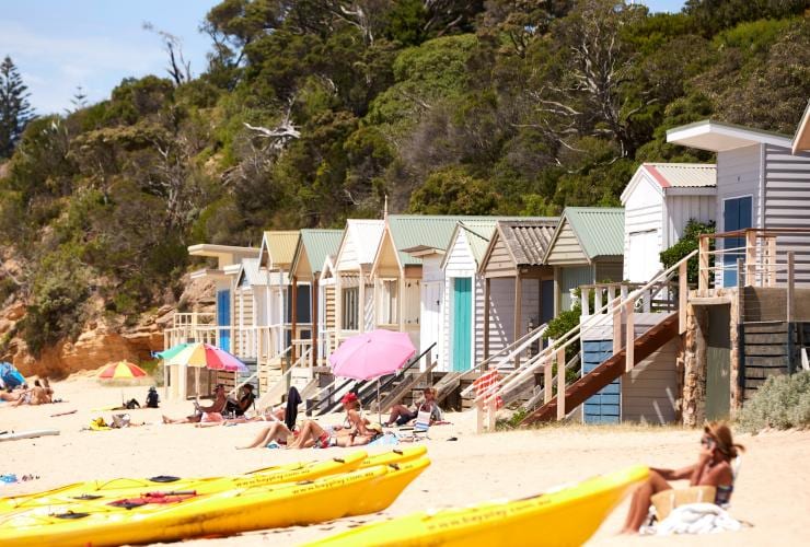 Bathing Boxes, Mornington Peninsula, VIC © Visit Victoria