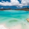 Aerial view looking towards Whitehaven Beach from Hill Inlet in the Whitsundays ©  Tourism and Events Queensland