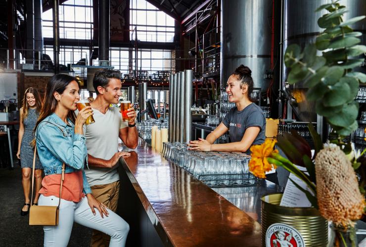 Couple visiting Little Creatures Brewery, Fremantle, WA © Illustrations Photography