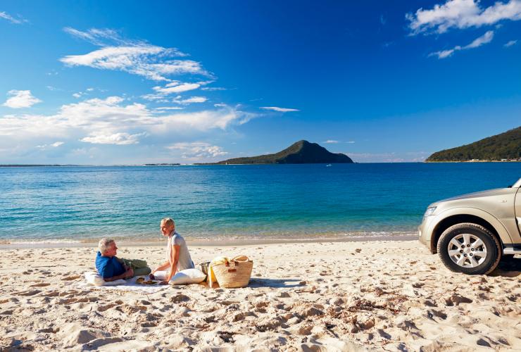 Picnic at Shoal Bay Beach, Port Stephens, New South Wales © Tourism Australia