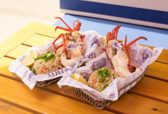 Hai món cơm chiên và tôm hùm, Lobster Shack, Cervantes, Tiểu bang Tây Úc © Lobster Shack