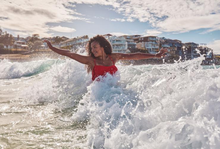 Woman swimming at Bondi Beach, Sydney, NSW © Destination NSW