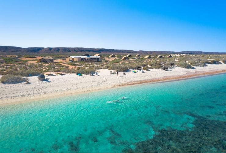 Aerial shot of Sal Salis, Ningaloo Reef, Western Australia © Sal Salis Ningaloo Reef 