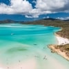 Aerial view looking towards Whitehaven Beach from Hill Inlet in the Whitsundays ©  Tourism and Events Queensland