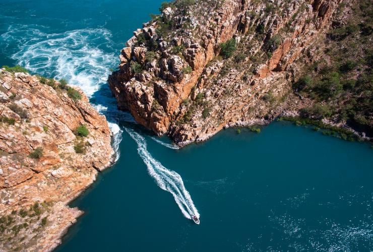 西澳州金伯利塔爾博特灣（Talbot Bay）的水平瀑布©澳洲旅遊局