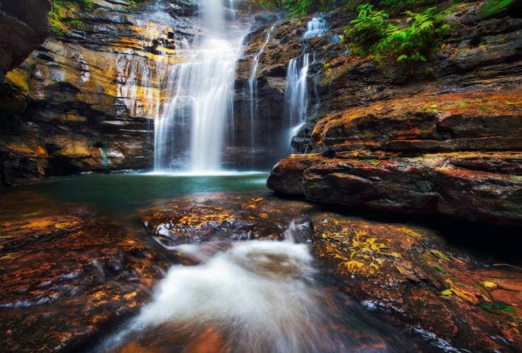 新南威爾士州藍山國家公園（Blue Mountains National Park）的皇后瀑布©新南威爾士州旅遊局