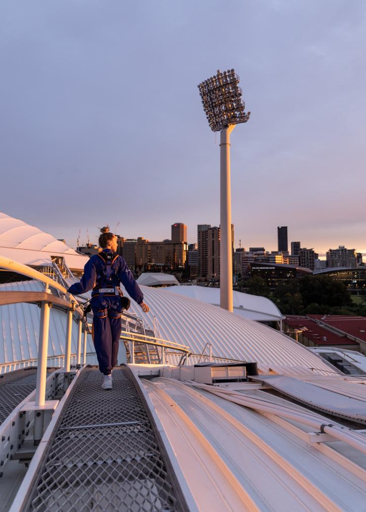 南澳州阿德萊德的阿德萊德橢圓球場屋頂攀爬©takeus_withyou